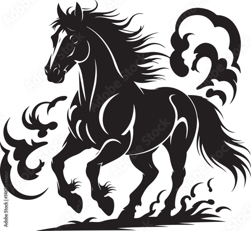 Wild Galloping Horse Silhouette

Majestic Standing Horse Vector Design

Horse Rider in Action Silhouette

Elegant Horse Head Line Art

Running Stallion in the Wind Silhouette