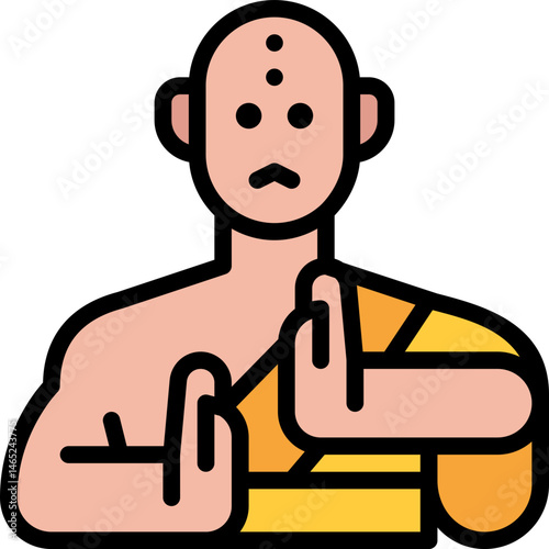 kung fu filled outline icon