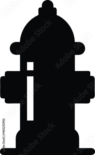 fire hydrant silhouette vector, fire hydrant isolated, firefighting equipment icon