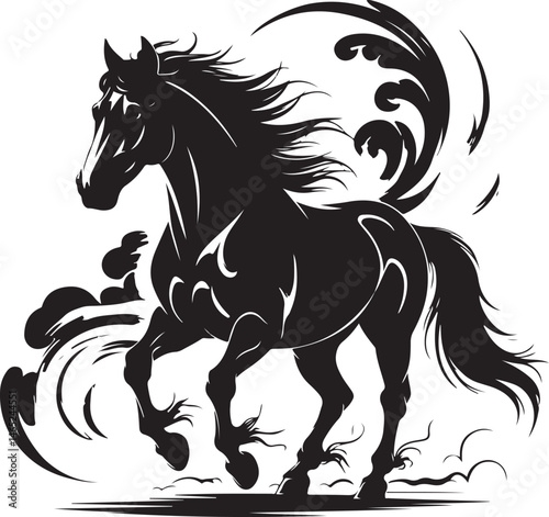 Wild Galloping Horse Silhouette

Majestic Standing Horse Vector Design

Horse Rider in Action Silhouette

Elegant Horse Head Line Art

Running Stallion in the Wind Silhouette