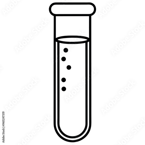 Line art of lab glassware – medical analysis and research icon