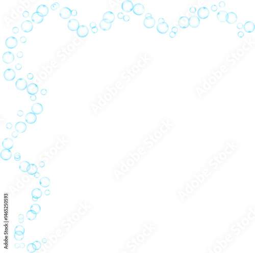 Bubbles Line Wave Border