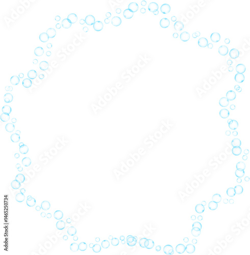 Bubbles Circle Wave Frame Border