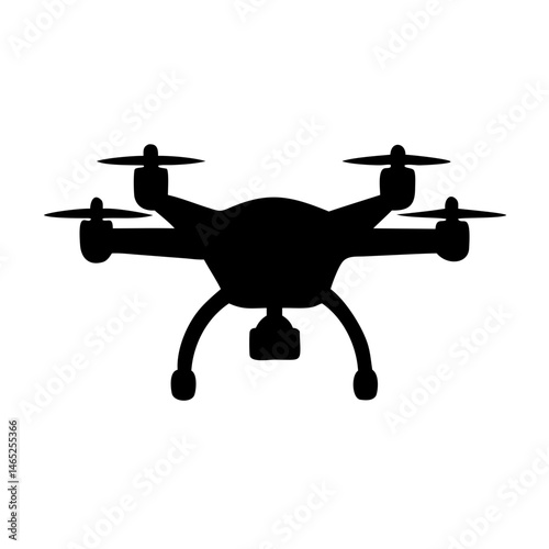 Drone vector, drone silhouette, quadcopter, unmanned aerial vehicle, uav, drone technology, fly drone