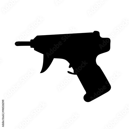 Black silhouette of a glue gun tool for crafting and diy projects hot melt adhesive applicator tool