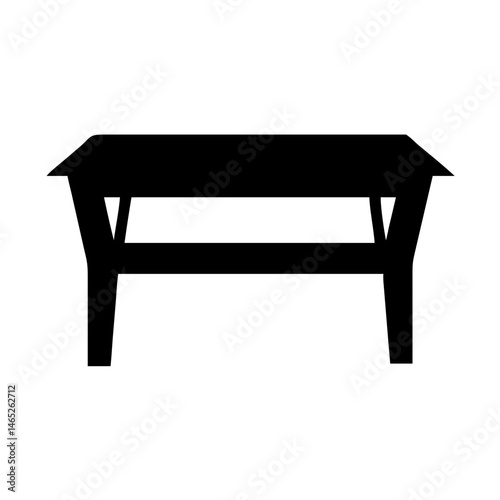 Black table furniture design illustration vector image picnic table kitchen table dining table icon
