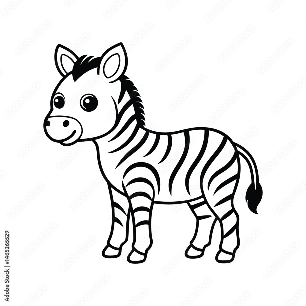 Obraz premium a baby zebra with stripes and round cheeks