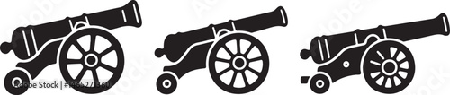 Cannon silhouette icon vector illustration 