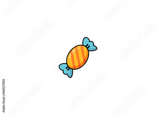 Vector illustration of cartoon candy lollipops