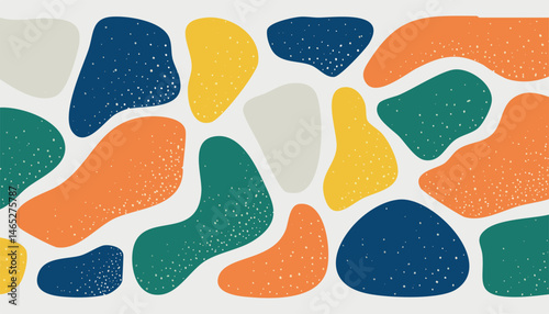 Modern Abstract Organic Shapes Pattern Decorative