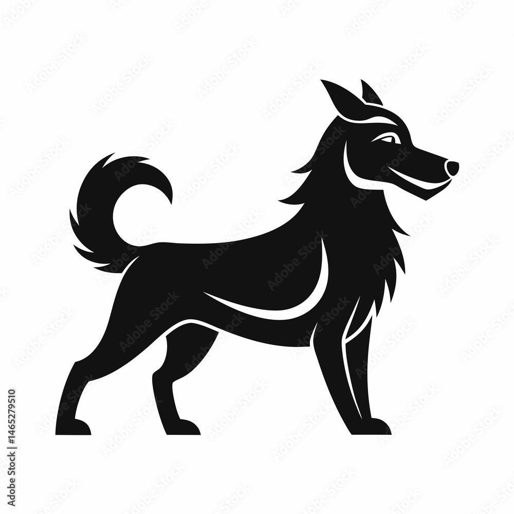 Fototapeta premium wolf head icon 