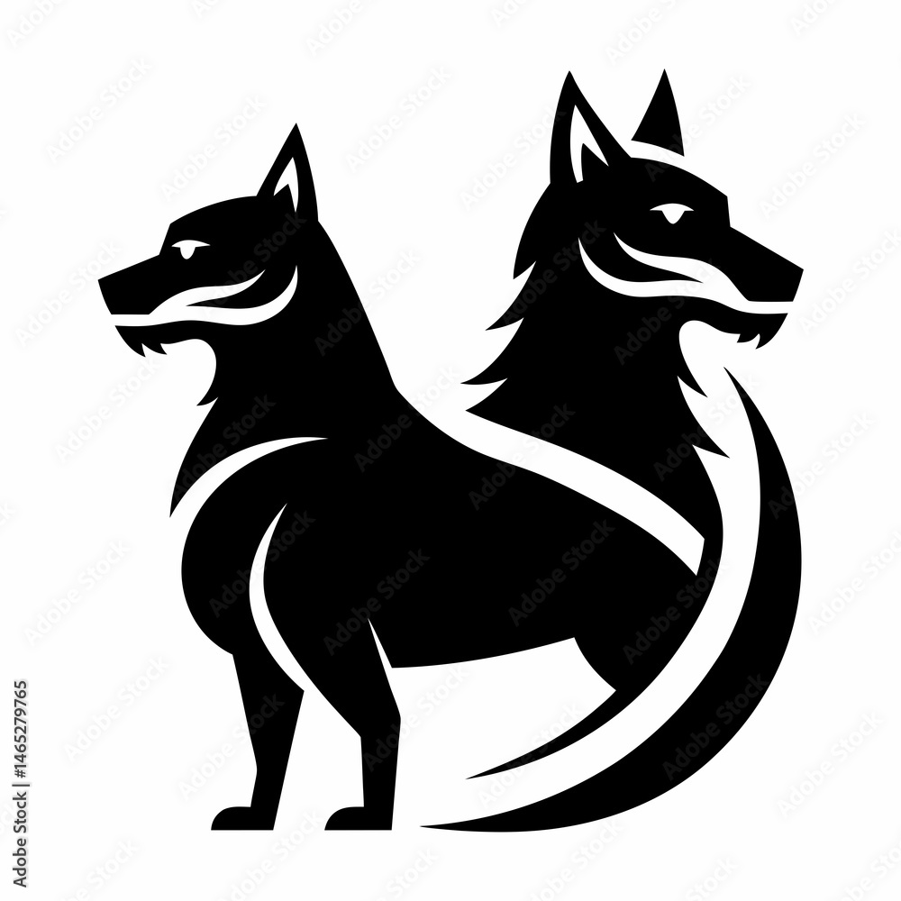 Fototapeta premium wolf head icon 