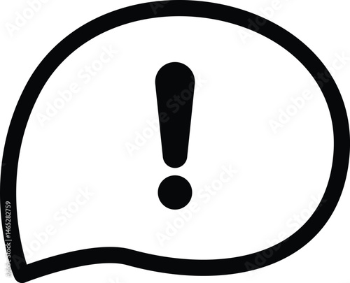 Exclamation Mark Chat Bubble Icon for Warnings and Alerts