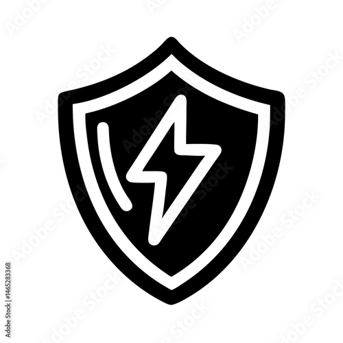 Free Download Shield lightning bolt energy protection power electricity secure security safety electric symbol icon - GFXLoad