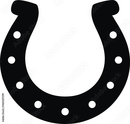 Horseshoe silhouette vector, Horse shoe icon design