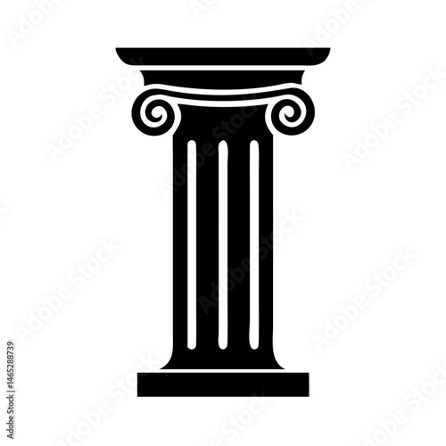 Ionic column vector illustration architectural design greek roman architecture building element classic