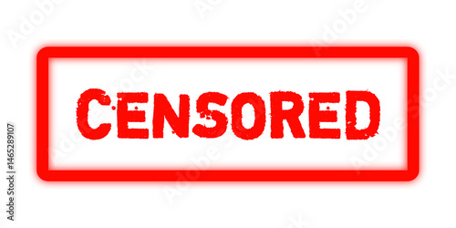 Censored Stamp – Red Warning Label Icon for Restricted, Blocked, or Sensitive Content