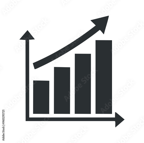 business graph with arrow