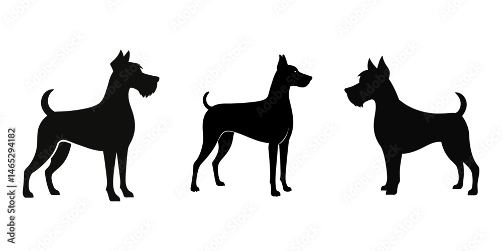 Obraz premium Dog Silhouette Vector Illustration
