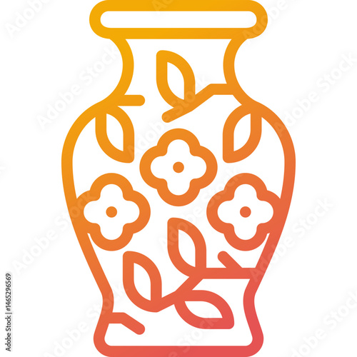 vase gradient line icon