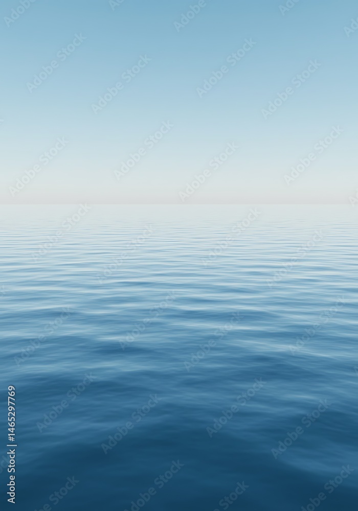 Obraz premium Serene Azure Expanse AI Generated