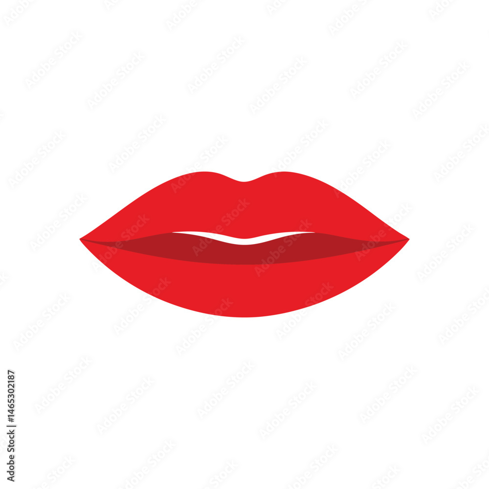 A red lip vector art illustration A red lip vector art illustration