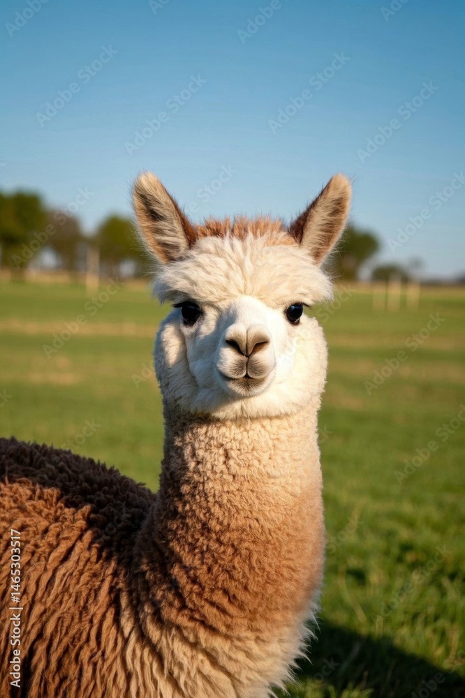 Obraz premium there is a llama that is standing in the grass