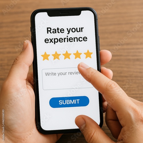Client or consumer give rating to service experience on online application, Customer review satisfaction feedback survey