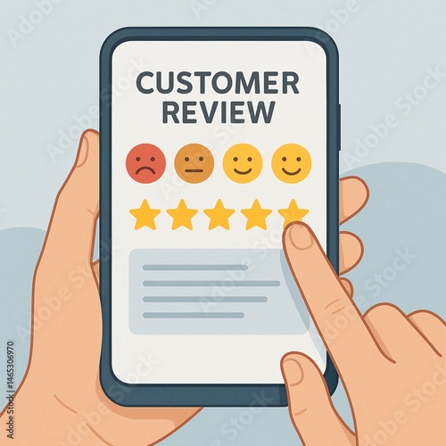 Client or consumer give rating to service experience on online application, Customer review satisfaction feedback survey