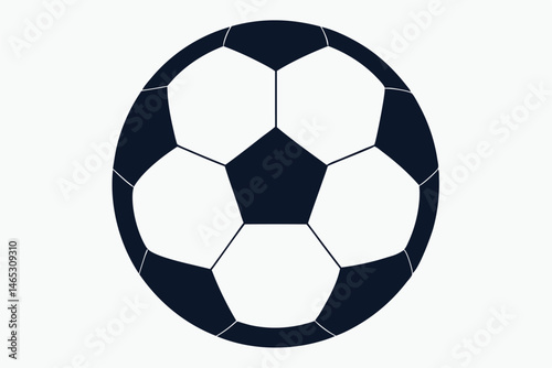 Detailed vector illustration of a soccer ball with clean lines and shapes