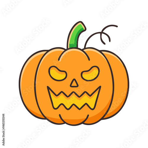 Halloween pumpkin jack o lantern spooky scary october autumn fall holiday celebration design icon vector illustration
