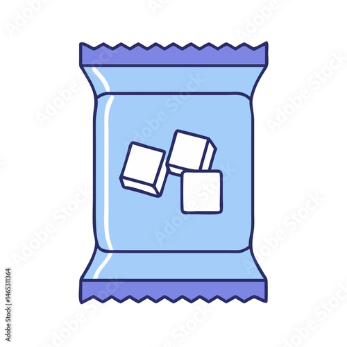 Sugar cubes package sweetener cubes confectionery sweet treat dessert food snack product design