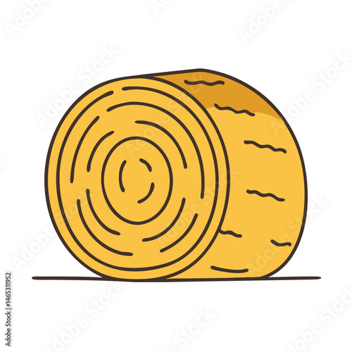 Illustration of hay bale hay roll hay stack hay farming agriculture rural farm field crop harvest hay