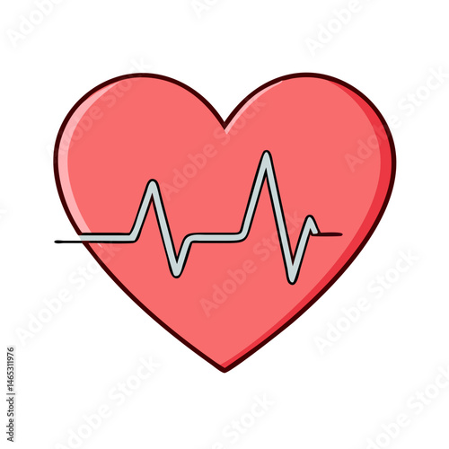 Heart health heartbeat pulse medical cardiology healthcare rhythm lifeline wellness vital sign