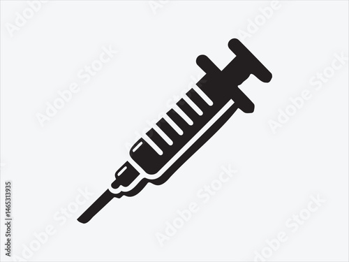 Syringe Icon Vector for Medical, Healthcare, and Vaccination-Illustrations and Designs