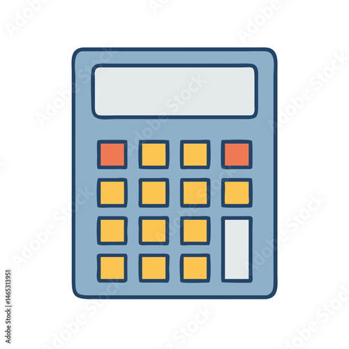 Calculator math finance accounting calculation business mathematics tool device vector icon symbol
