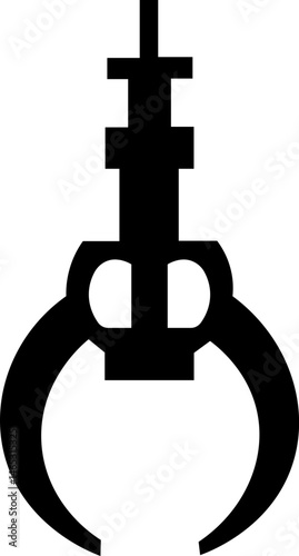 Grip icon isolated on transparent background. grip vector icon from gym and fitness for web, mobile apps and ui. Grabber icon simple vector. Crane claw game. Machine robotic SVG