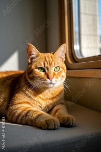 Wallpaper Mural there is a cat that is laying down on the window sill Torontodigital.ca