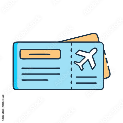 Airplane ticket travel boarding pass flight journey vacation tourism destination adventure trip airline