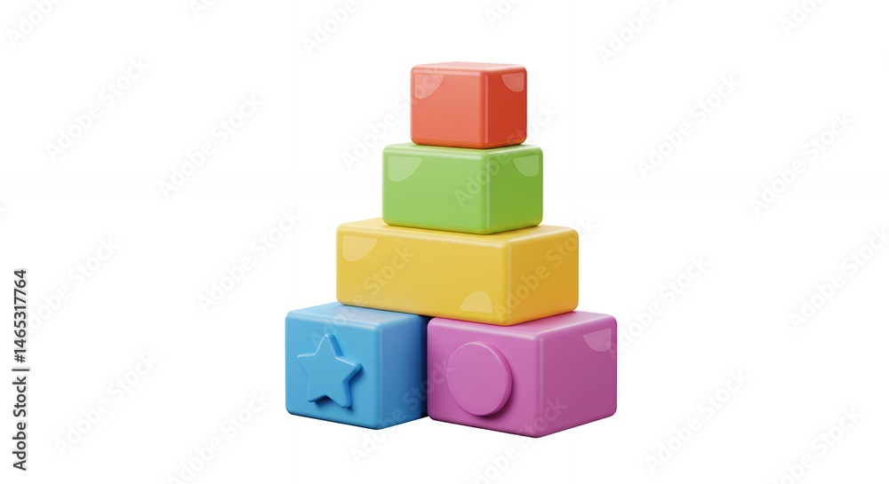 Obraz premium Colorful stacking blocks