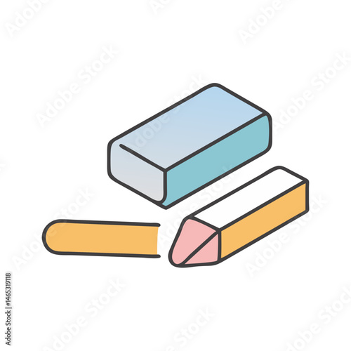 Eraser drawing art school supplies sketch correction stationery rubber artist design tool art