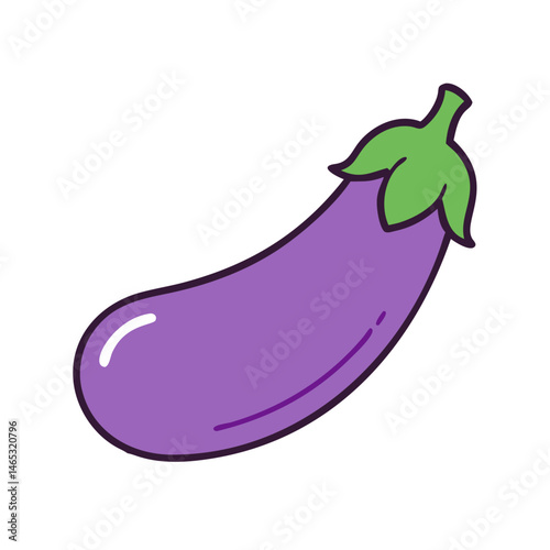 Illustration of eggplant vegetable healthy food aubergine plant purple ingredient organic diet vitamin rich