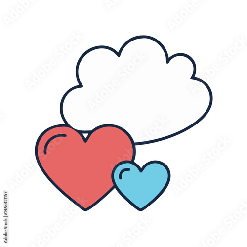 Heart cloud love valentine romance wedding relationship affection passion sky romantic graphic art