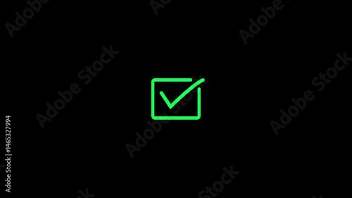 Check mark icon animated video