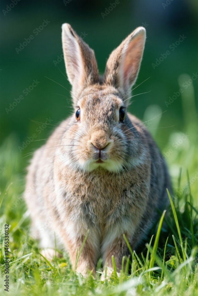 there is a rabbit that is sitting in the grass there is a rabbit that is sitting in the grass