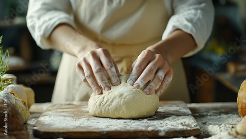 Hands-On Artisan Bread Making with Flour-Dusted Dough photo