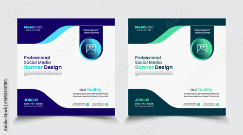 Exclusive social media post banner design concept