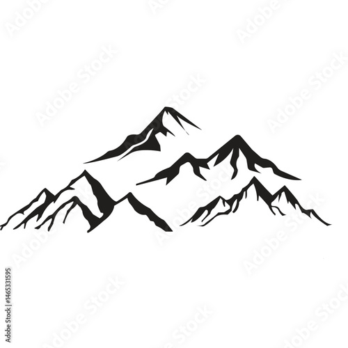 mountain, vector, snow, winter, landscape, illustration, christmas, tree, nature, mountains, hill, sky, forest, peak, trees, icon, cold, rock, design, silhouette, holiday, symbol, travel, night, drawi
