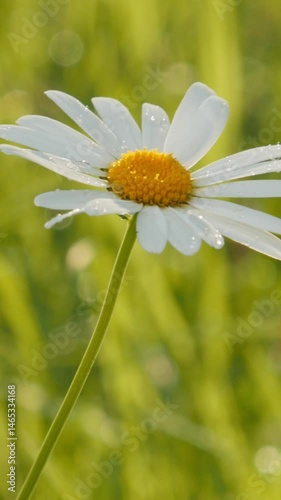 Elegant bloom in macro, showcasing vivid petals with dewdrops in morning light