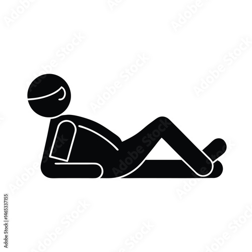 Person Resting Flat Vector Icon